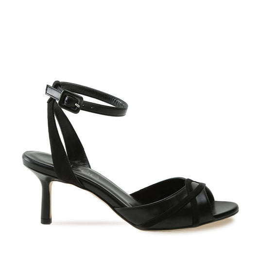 The Aria Sandal - Black Nappa Leather