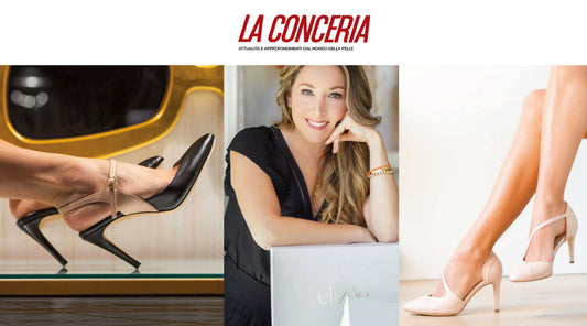 Elizée Shoes | Press Feature: Italy's La Conceria Top Leather Industry Trade Publication Calls Elizée's Formula "Irresistible"