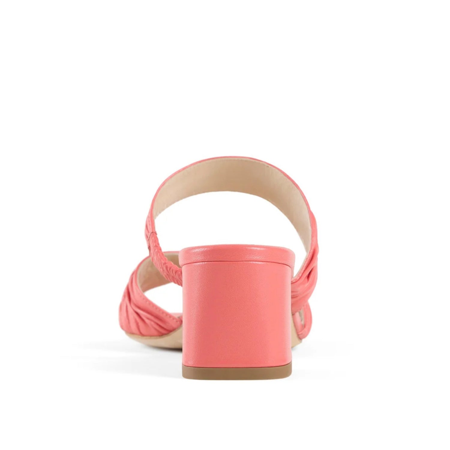 マオジェル Sophia Sandal | Scarlet Red Leather Block Mid-Heel Mules