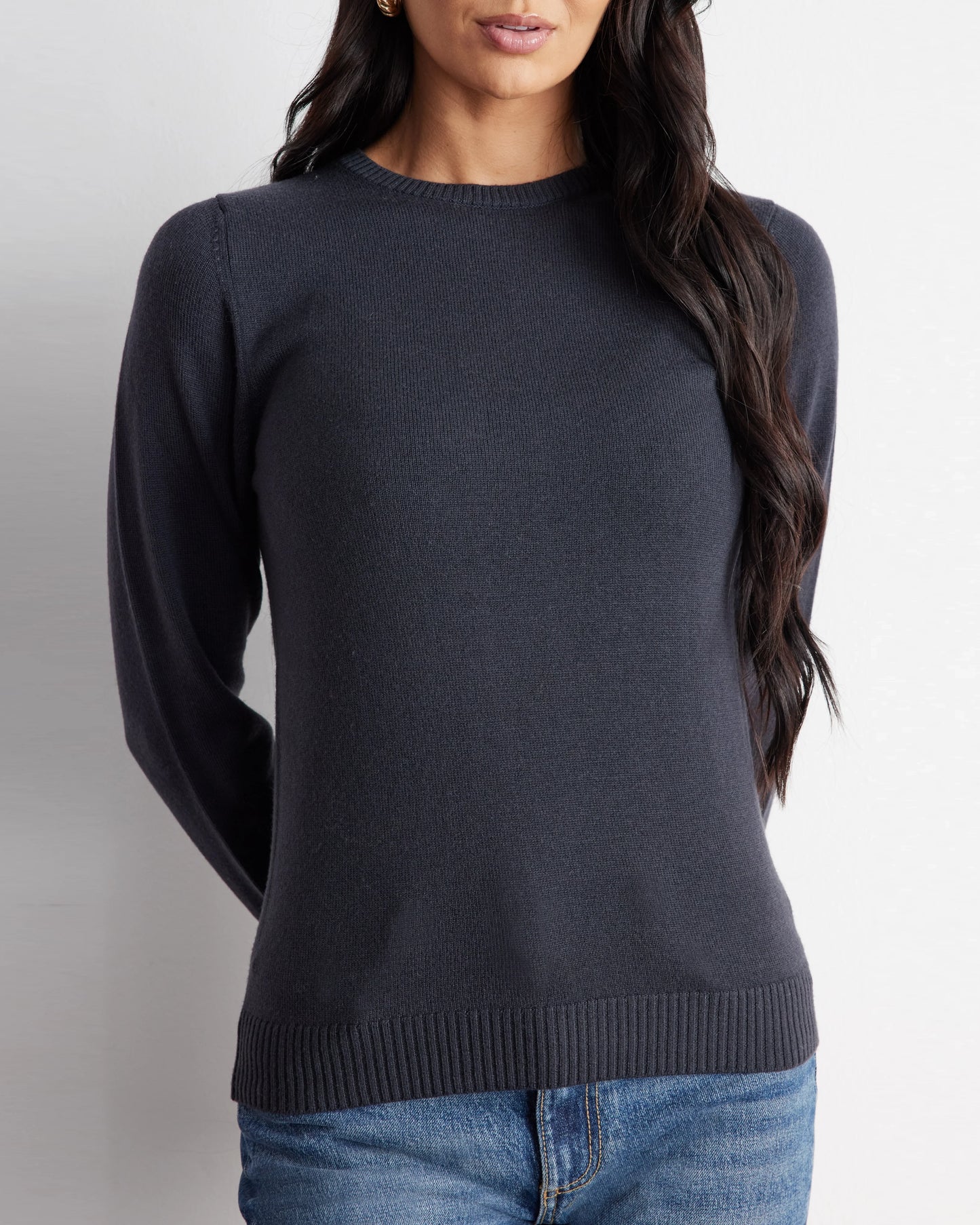 100% Cashmere Sweater - Charcoal