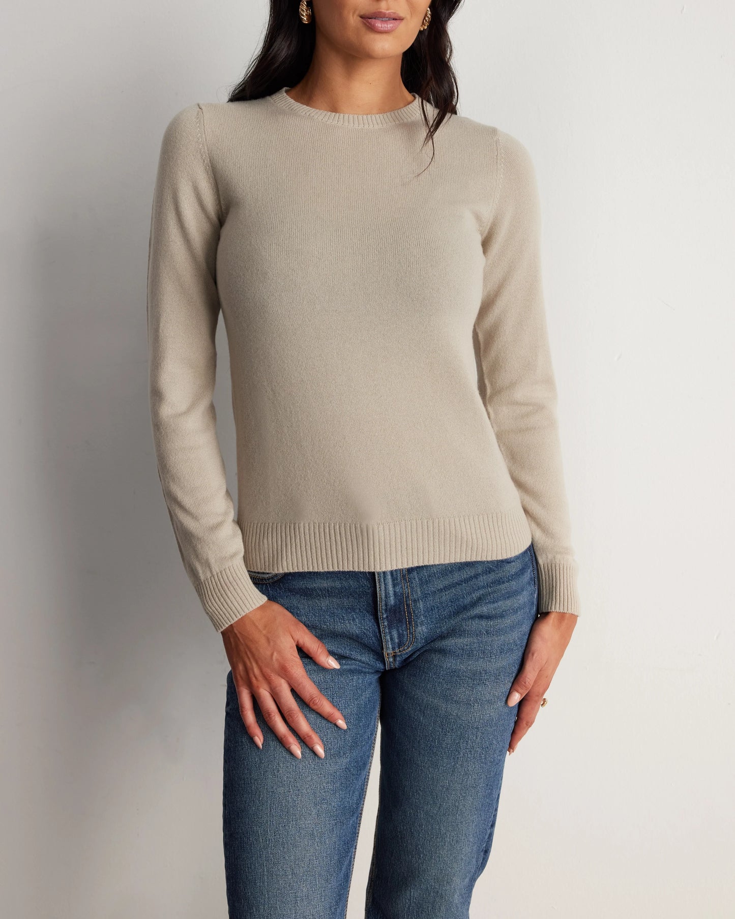 100% Cashmere Sweater - Beige