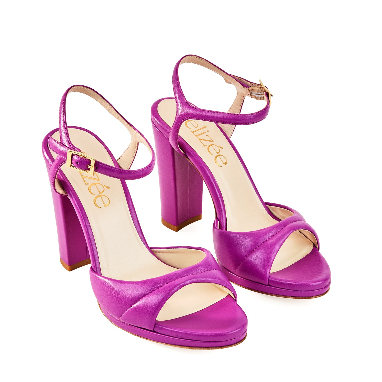 The Solange Platform Sandal - Raspberry / Dark Pink