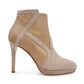 The Deia Bootie - Camel Python and Suede High Heel Boot…