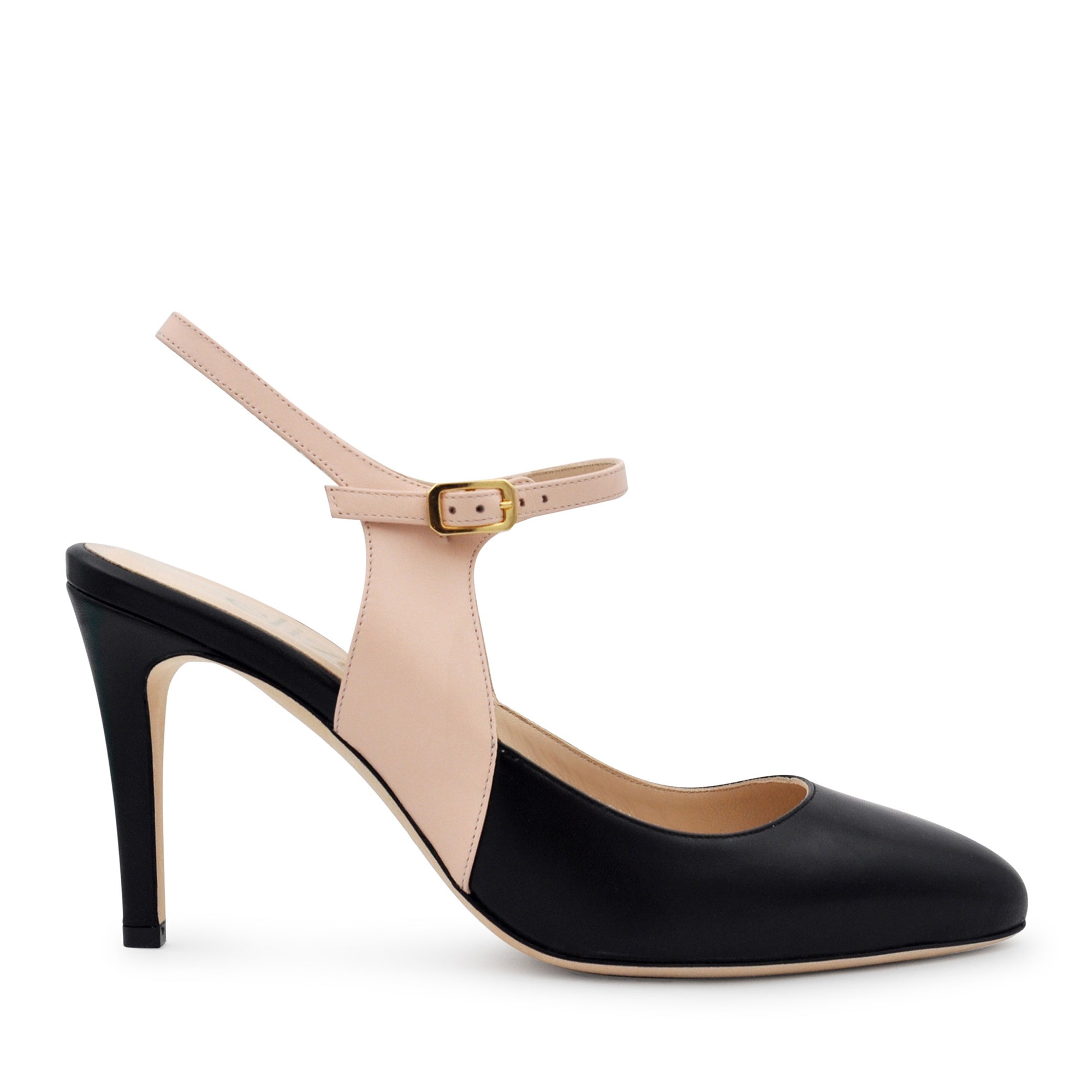 Elizée Frecia Black Blush Leather Pump