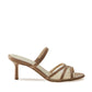 The Crystal Sandal - Taupe Leather