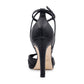 Elizée Shoes | The Adriana Sandal - Black Python Leather High Heels